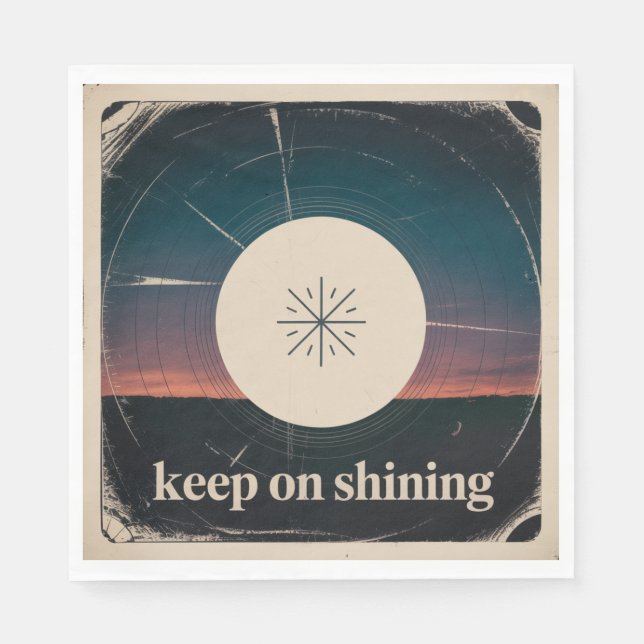 Servilleta De Papel Keep On Shining (Anverso)