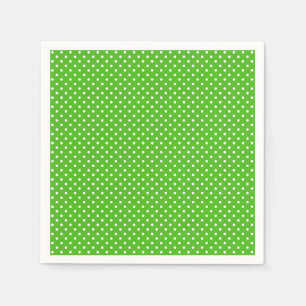 Servilleta De Papel Kelly Green Polkadot Design Napkins