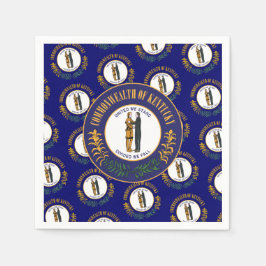 Servilleta De Papel Kentuckian Flag & Seal, Kentucky