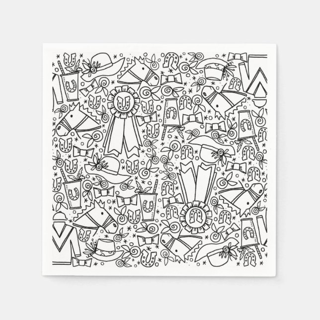 Servilleta De Papel Kentucky Derby Fiesta Napkins (Anverso)