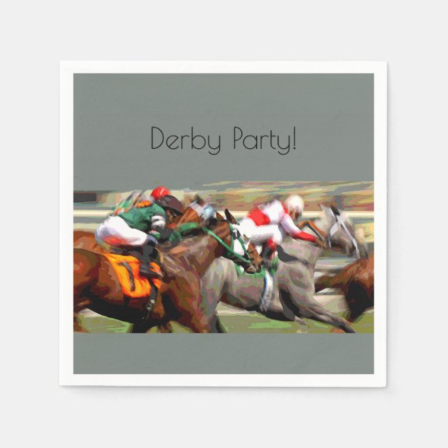 Servilleta De Papel Kentucky Derby Ver Fiestas Cocktail Napkins (Anverso)