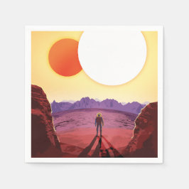Servilleta De Papel Kepler-16b: Puesta de sol solar binaria Arte espac