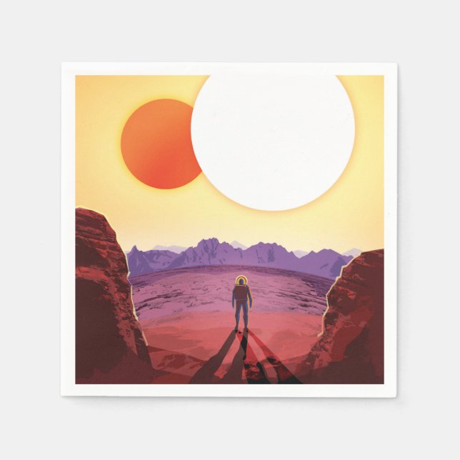 Servilleta De Papel Kepler Space Travel Destination Planet Adventure (Anverso)