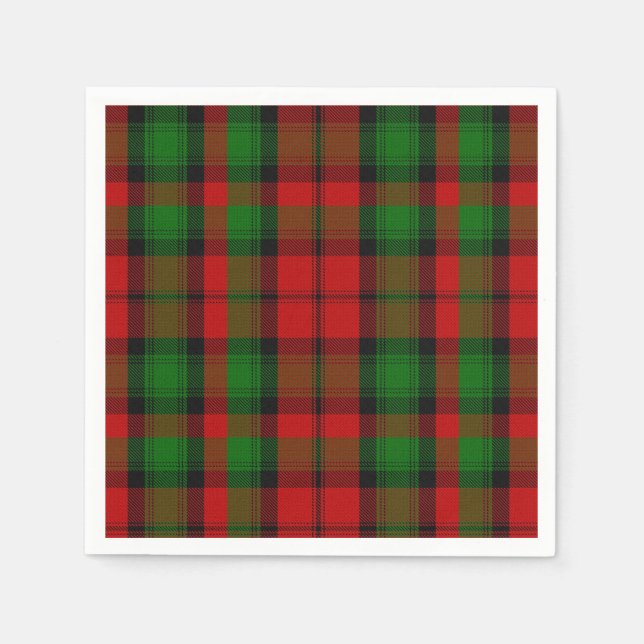 Servilleta De Papel Kerr Clan Tartan Plaid Paper Napkins (Anverso)