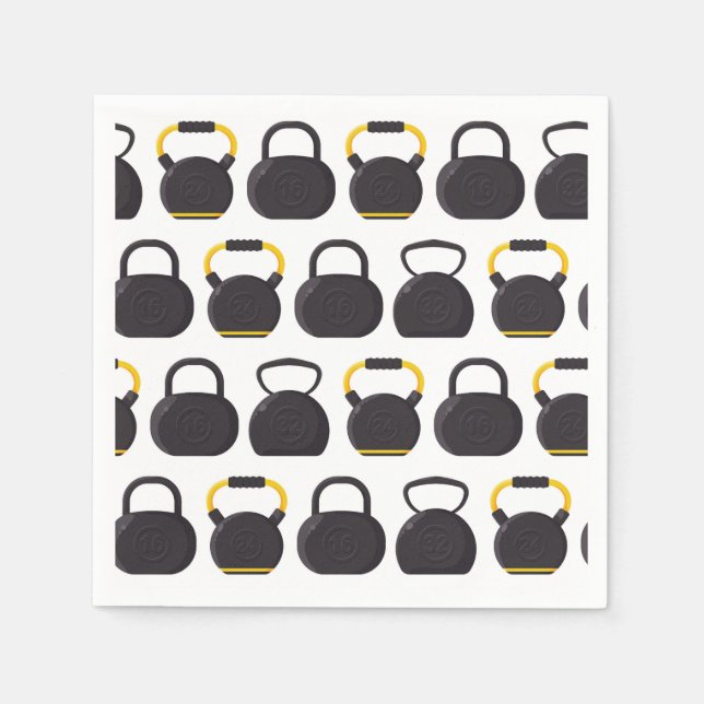 Servilleta De Papel Kettlebell Birthday Party (Anverso)