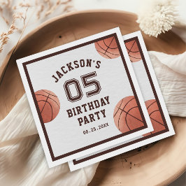 Servilleta De Papel Kids Basketball Watercolor Birthday Party