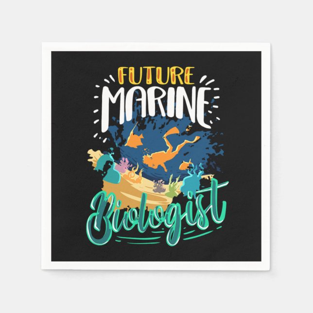 Servilleta De Papel Kids Biology Future Marine Biologist (Anverso)