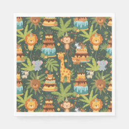 Servilleta De Papel Kids Birthday Jungle Themed Napkins