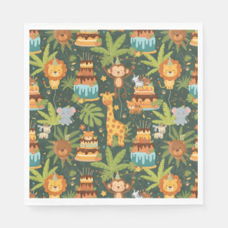 Servilleta De Papel Kids Birthday Jungle Themed Napkins
