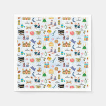 Kids Eid Mubarak Napkins –Colourful Islamic Design