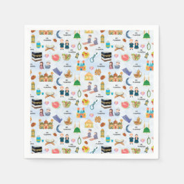 Servilleta De Papel Kids Eid Mubarak Napkins –Colourful Islamic Design