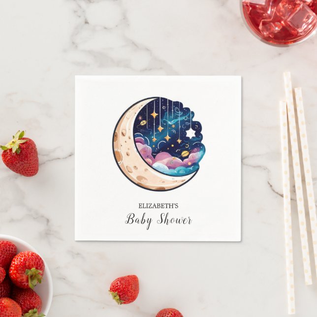 Servilleta De Papel Kids Twinkle Stars Baby Shower (In situ)