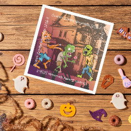Servilleta De Papel Kids Zombie Halloween Party