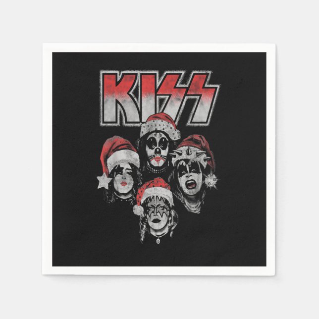 Servilleta De Papel KISS - Santa Rock de Detroit (Anverso)