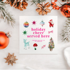 Servilleta De Papel Kitsch Navidad | Alegría Navideña Servida Aquí