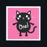 Servilleta De Papel Kitty Cat Kids Birthday Cute<br><div class="desc">¡Este adorablemente lindo y colorido gato de gatito personalizado está aquí para ayudar a tu pequeño a celebrar su primera fiesta de cumpleaños o un cumpleaños a cualquier edad! ¡Perfecto para un niño o chica que ama a los gatos gatos gatos!</div>