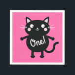 Servilleta De Papel Kitty Cat Kids Birthday Cute<br><div class="desc">¡Este adorablemente lindo y colorido gato de gatito personalizado está aquí para ayudar a tu pequeño a celebrar su primera fiesta de cumpleaños o un cumpleaños a cualquier edad! ¡Perfecto para un niño o chica que ama a los gatos gatos gatos!</div>