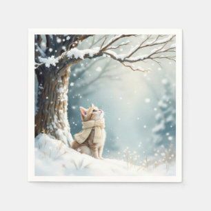 Servilleta De Papel Kitty Watts Snowflakes