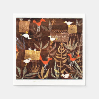 Servilleta De Papel Klee - Jardín de Pájaros, obra de arte famosa,