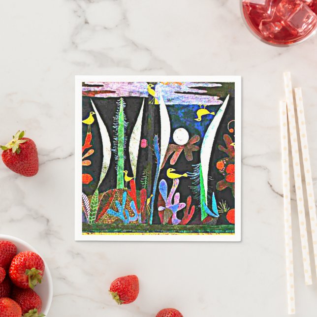 Servilleta De Papel Klee - Paisaje con aves amarillas (In situ)