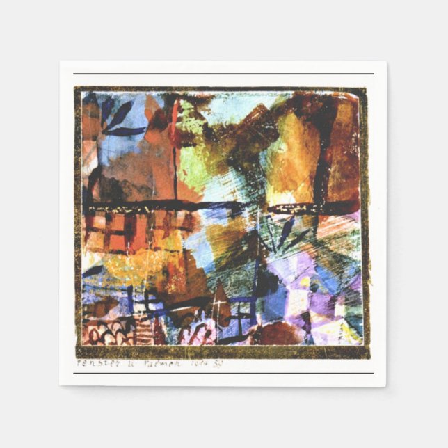 Servilleta De Papel Klee - Windows y Palm Trees (Anverso)