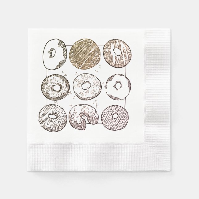Servilleta De Papel KNIT DONUTS Cocktail Napkins (Anverso)