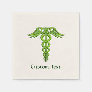 Servilleta De Papel Knot Caduceus celta verde
