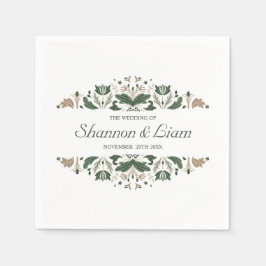 Servilleta De Papel Knot celta | Boda floral moderna irlandesa persona