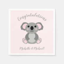 Koala Bear Baby Shower Chica Rosa