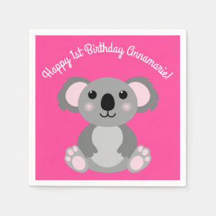 Servilleta De Papel Koala Bear Cute Kid Birday Party