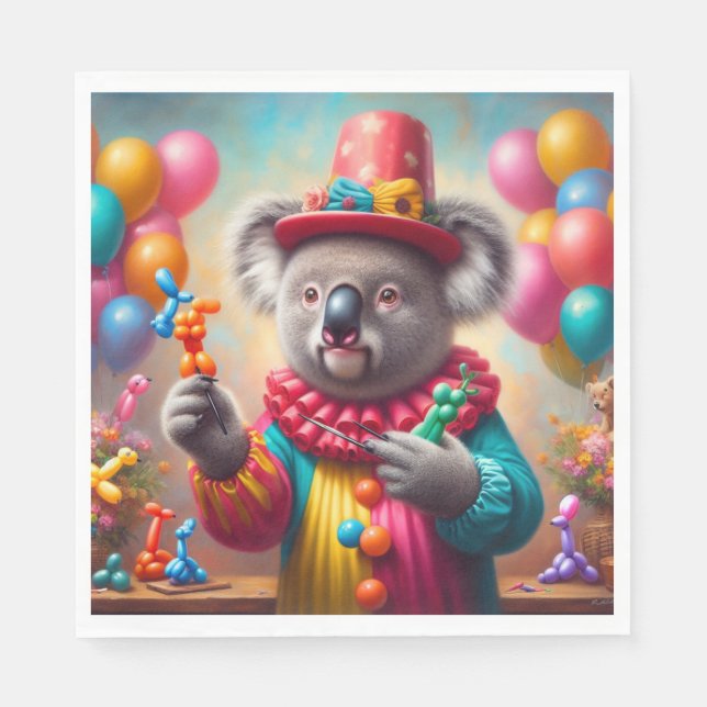 Servilleta De Papel Koala Clown (Anverso)