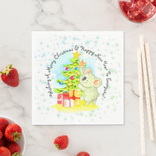 Servilleta De Papel Koala con tres Navidades australianos Fiesta almue