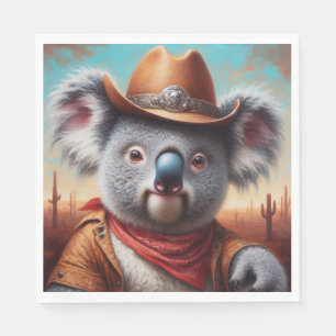 Servilleta De Papel Koala Cowboy