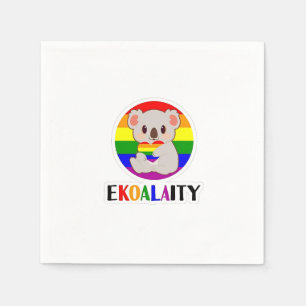 Servilleta De Papel Koala, gay igualitario, tiene un gracioso Rainbo L