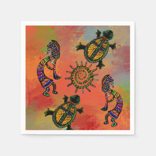 SERVILLETA DE PAPEL KOKOPELLI DEL SUDOESTE ARTE
