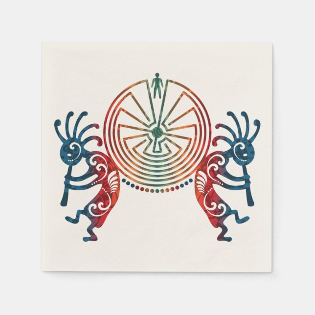 Servilleta De Papel KOKOPELLI / MAN IN THE MAZE + tus ideas (Anverso)