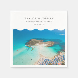 Servilleta De Papel Konnos Beach Wedding Personalizado Cocktail Napkin