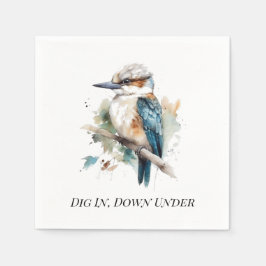 Servilleta De Papel Kookaburra azul verdadero, personalizado