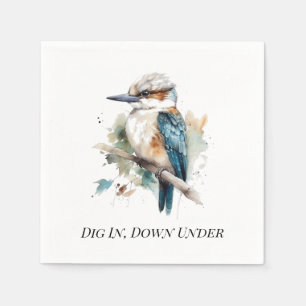 Servilleta De Papel Kookaburra azul verdadero, personalizado