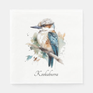 Servilleta De Papel Kookaburra azul verdadero, personalizado