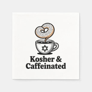 Servilleta De Papel Kosher y Café Judío Cafeado Hanukkah