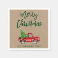 Kraft Green Brush Navidades de escritura de pincel