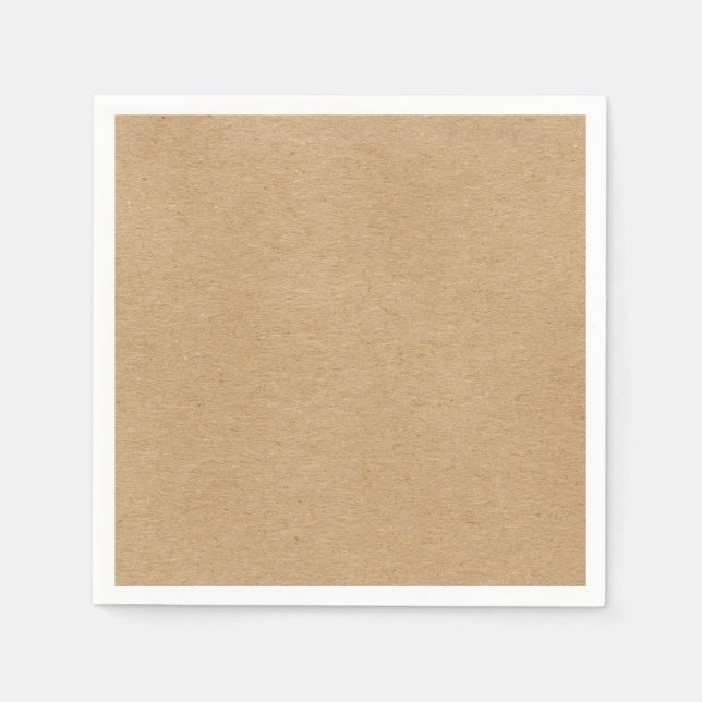 Servilleta De Papel Kraft Sencillo Boho de estilo rústico (Anverso)