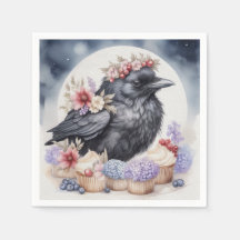 Krähe Geburtstag Party Feier Cupcakes Blumen