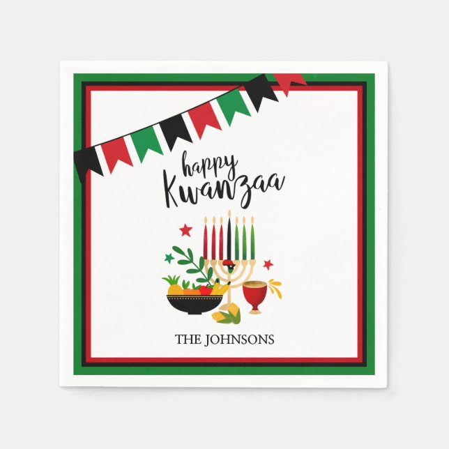 Servilleta De Papel Kwanzaa (Anverso)