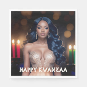 SERVILLETA DE PAPEL KWANZAA - FELIZ KWANZAA