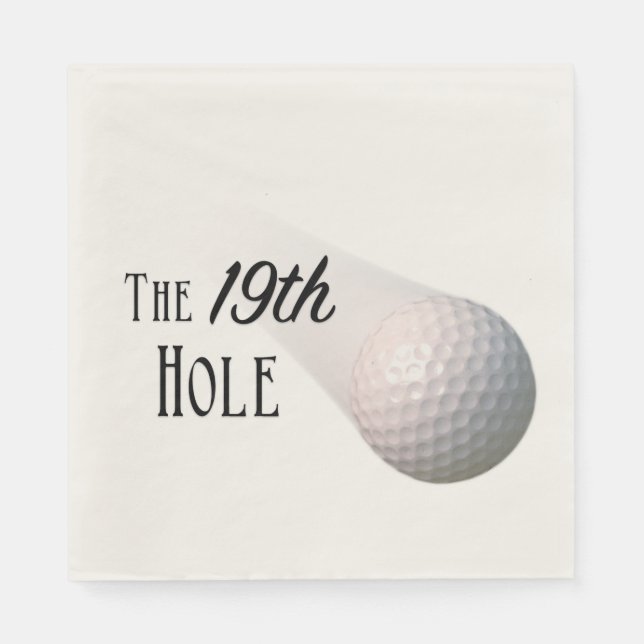 Servilleta De Papel La 19ª Bola de Golf Hole (Anverso)