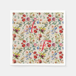 Servilleta De Papel La acuarela floral de la era victoriana