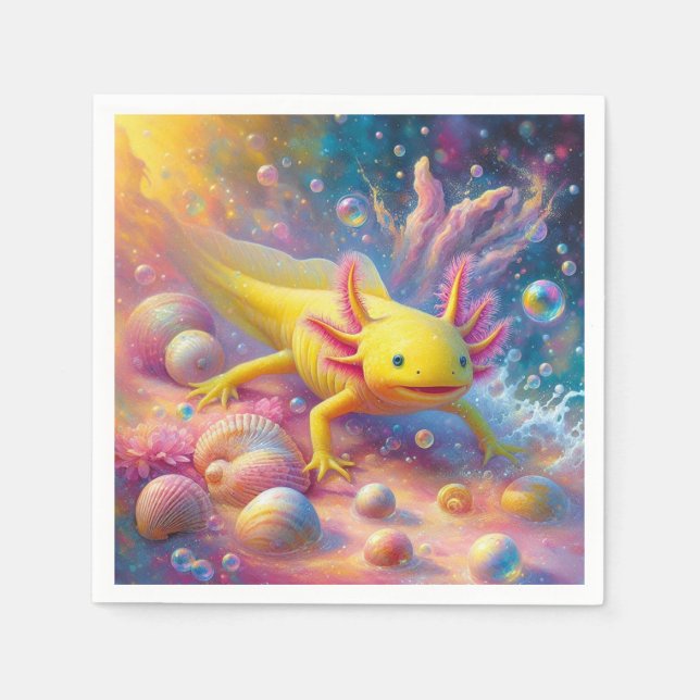 Servilleta De Papel La alegre Axolotl (Anverso)