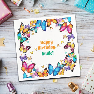 Servilleta De Papel La alegría de la fiesta de cumpleaños de las marip